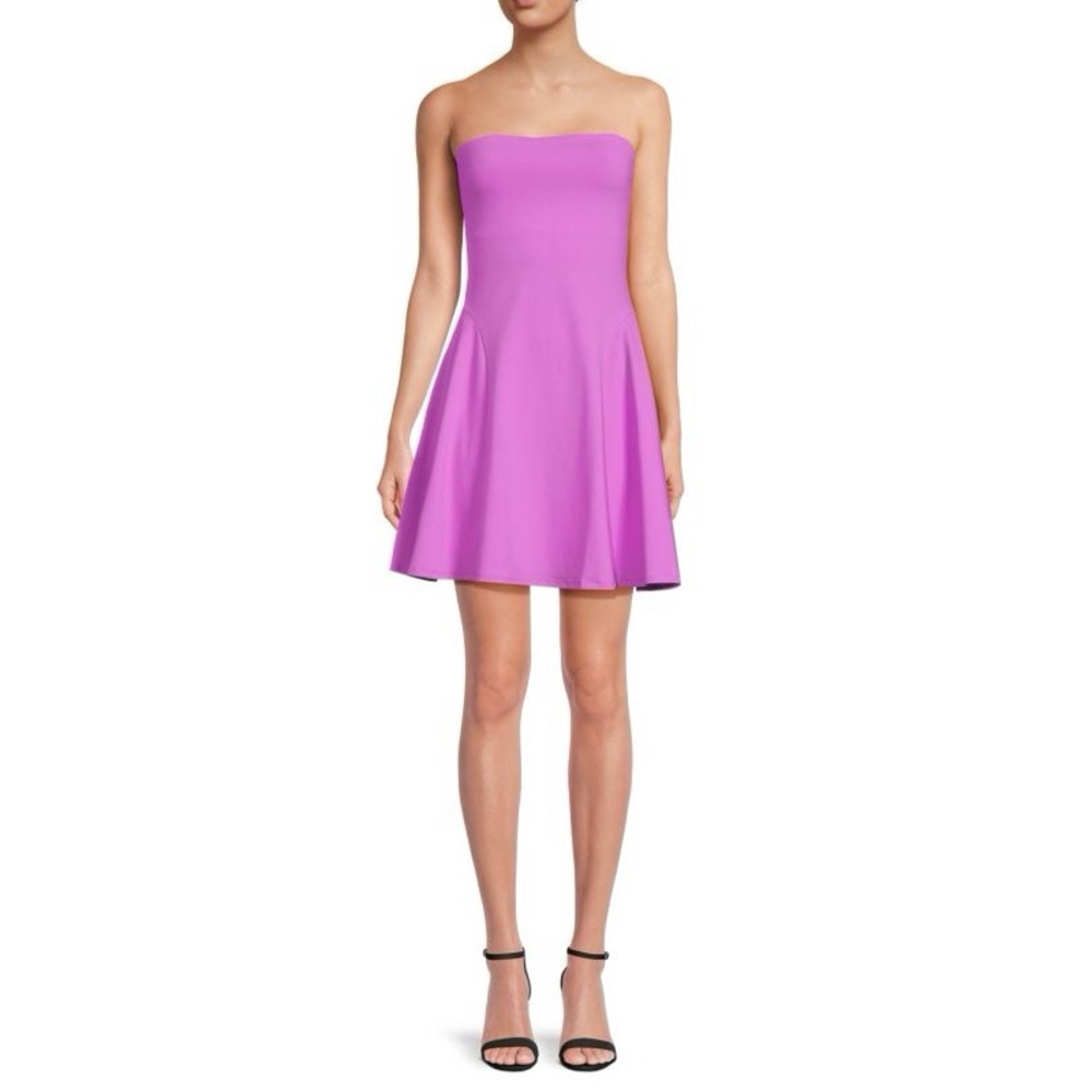 Susana Monaco A Line Strapless Dress in the color Knockout Pink Medium